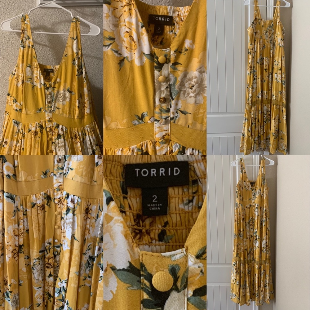 Yellow Floral Maxi Dress